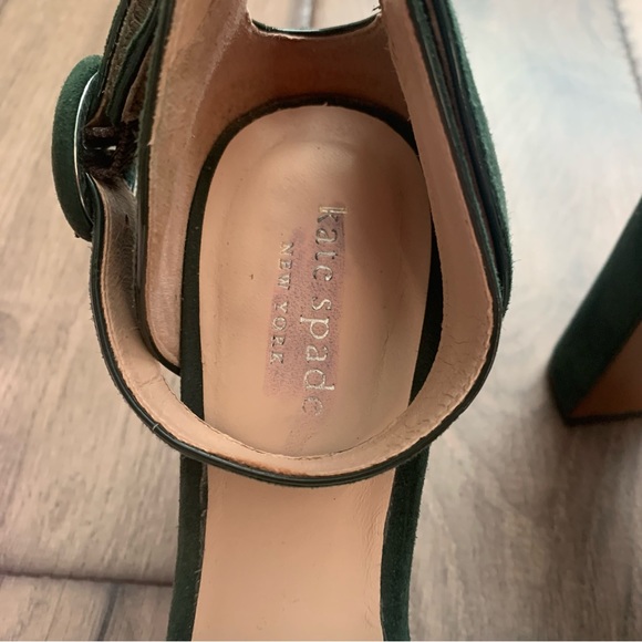 Kate Spade Green Peep Toe Heels - Picture 2 of 4